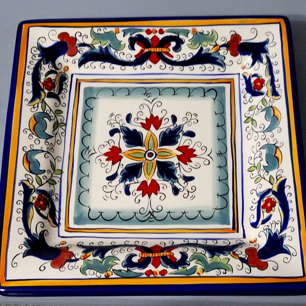 2 Espana hand crafted & hand painted Tabletops unlimited Florence plates.